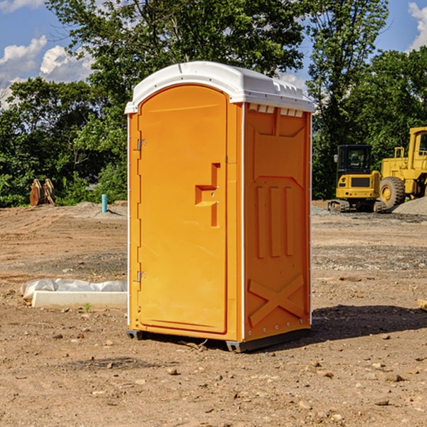 how often are the portable restrooms cleaned and serviced during a rental period in Warren IL